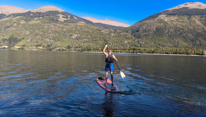 Man on Stand Up Paddle Board from Skaha Lake Rentals