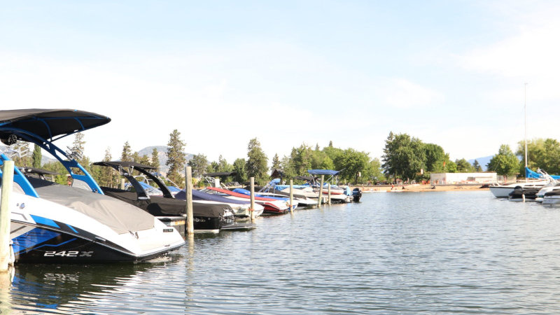 Picture of Skaha Lake Marina Boats and the Beach